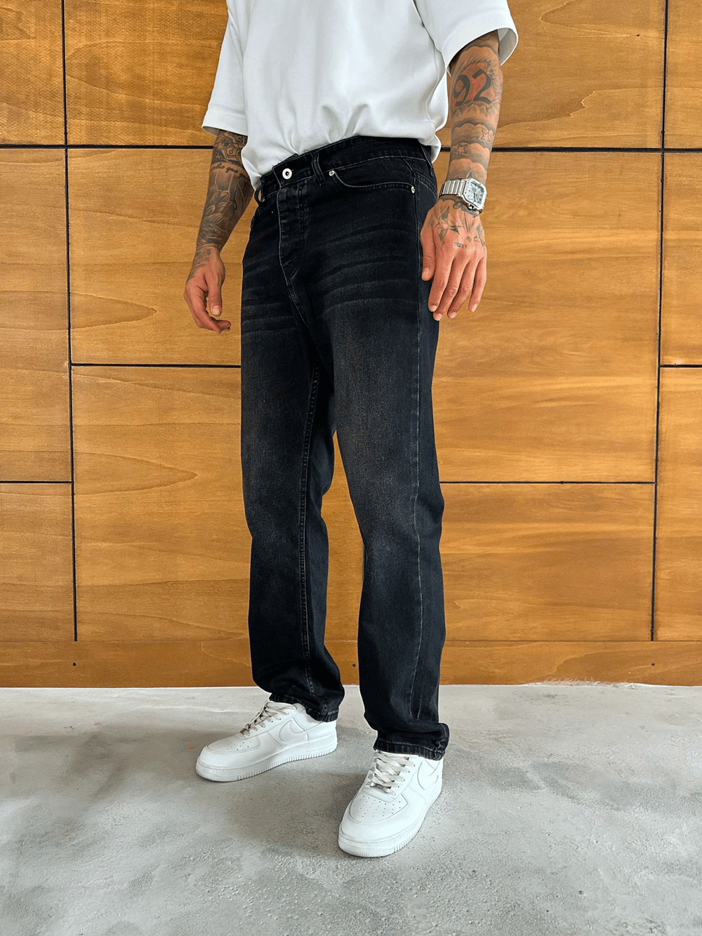 BAGGY KALIP YIKAMALI JEAN FÜME
