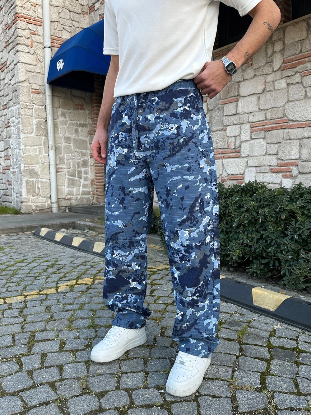 BAGGY KAMUFLAJ MORROW PANTOLON MAVİ
