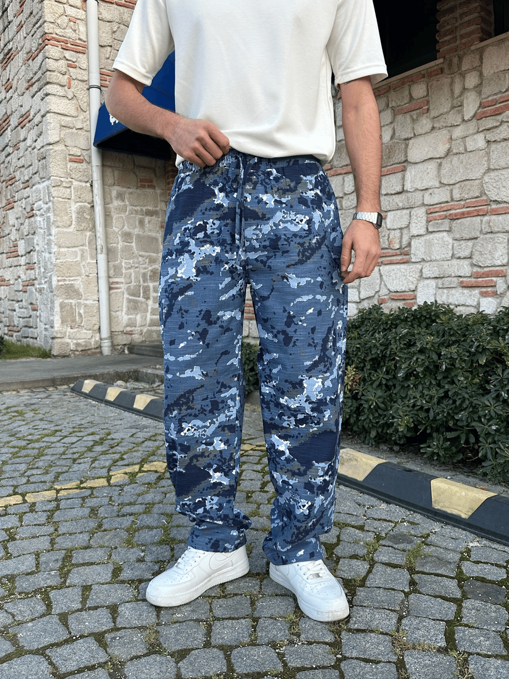 BAGGY KAMUFLAJ MORROW PANTOLON MAVİ