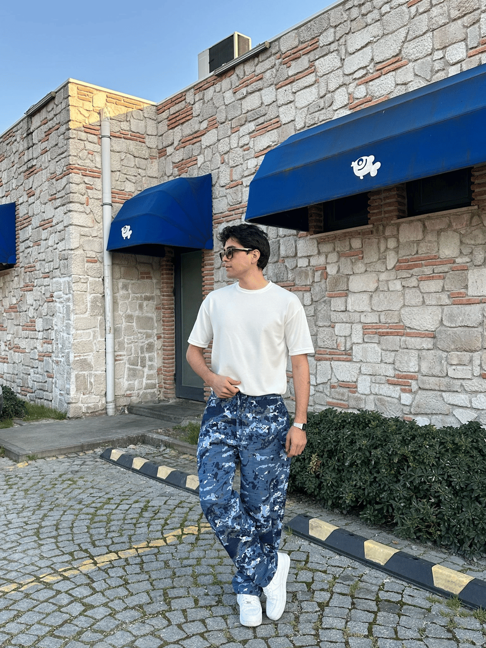 BAGGY KAMUFLAJ MORROW PANTOLON MAVİ