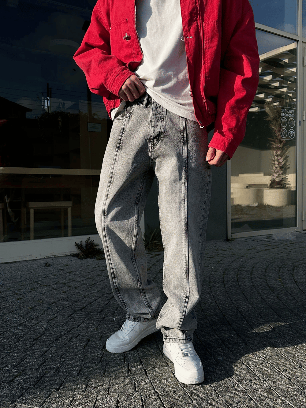 BAGGY ORTA PARCA DS KOT PANTOLON GRİ
