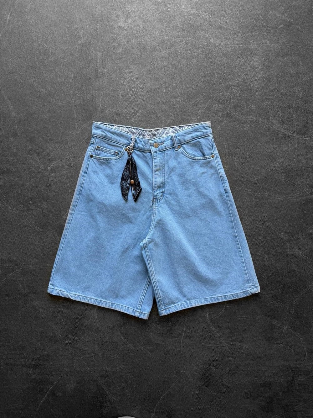 BANDANA DETAY MODEL KOT CAPRİ BEBEMAVİ