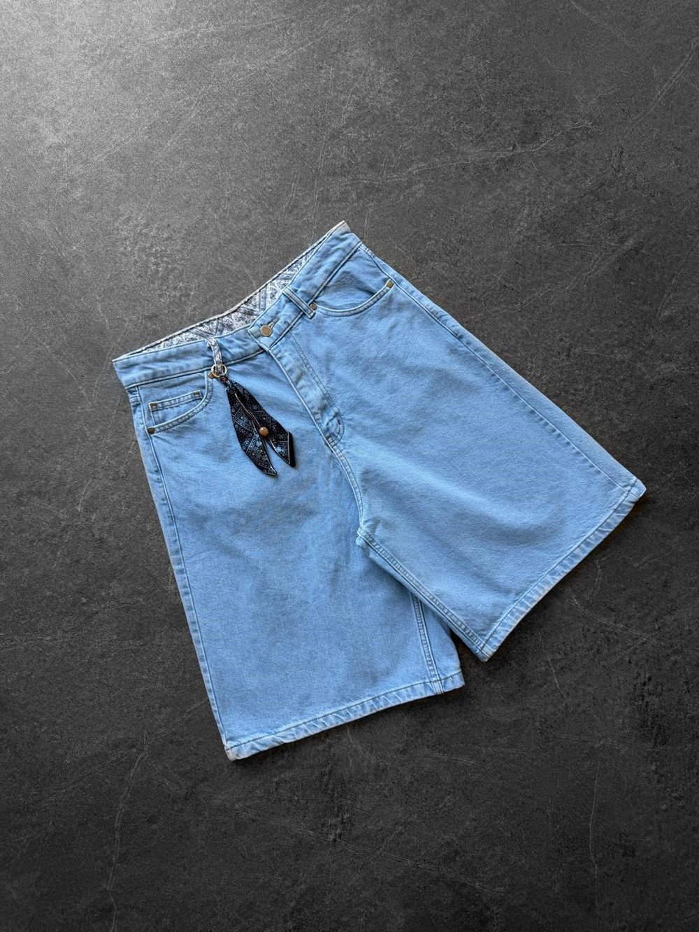 BANDANA DETAY MODEL KOT CAPRİ BEBEMAVİ