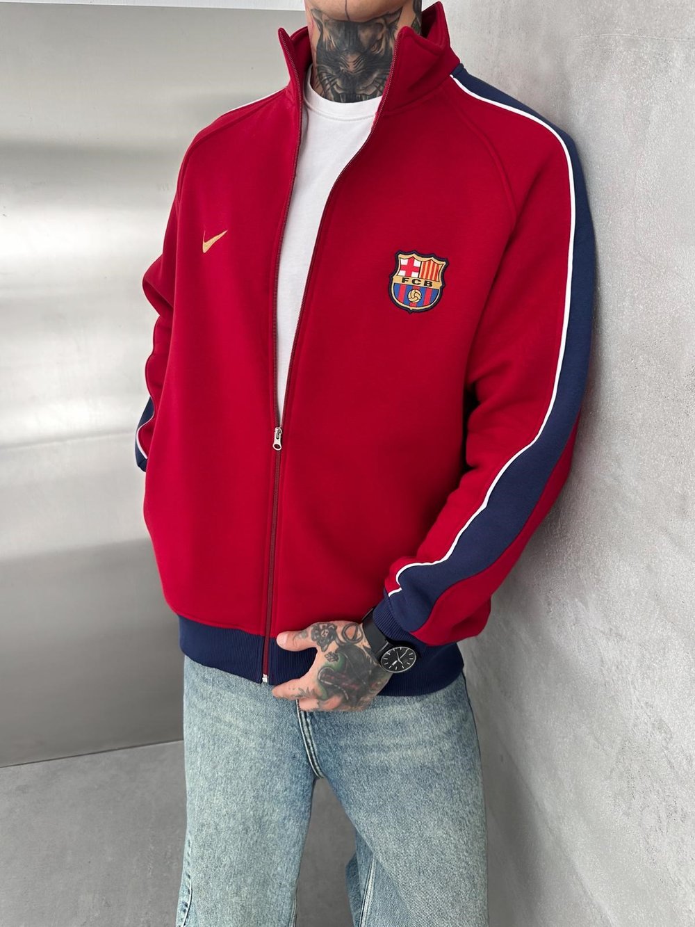 BARCA 3 İPLİK PAMUKLU KUMAŞ OVERSİZE HIRKA KIRMIZI