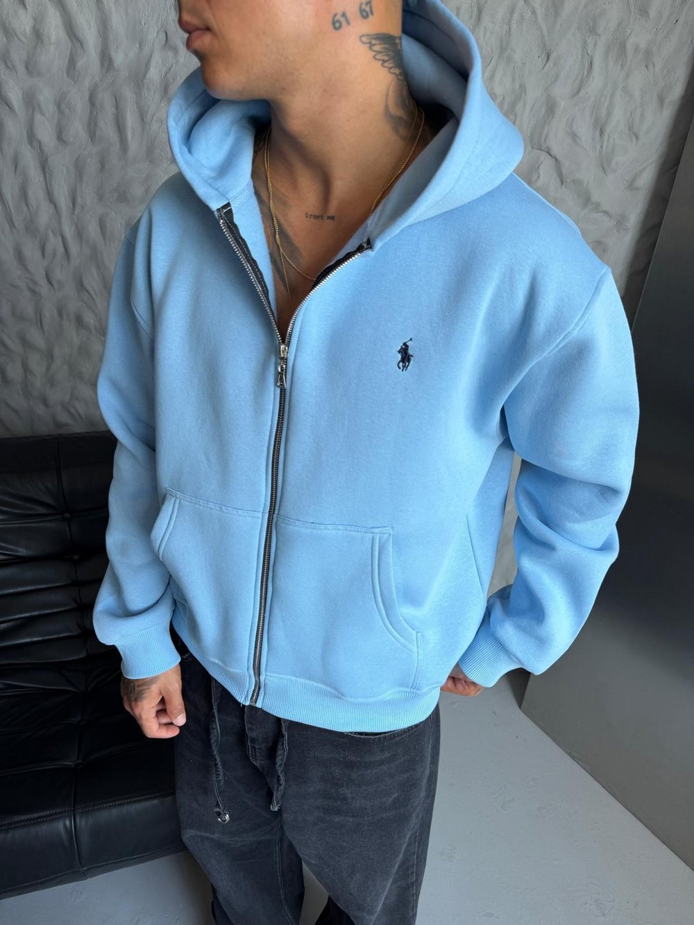 BASIC PL 3 İPLİK PAMUKLU HIRKA BEBEMAVİ