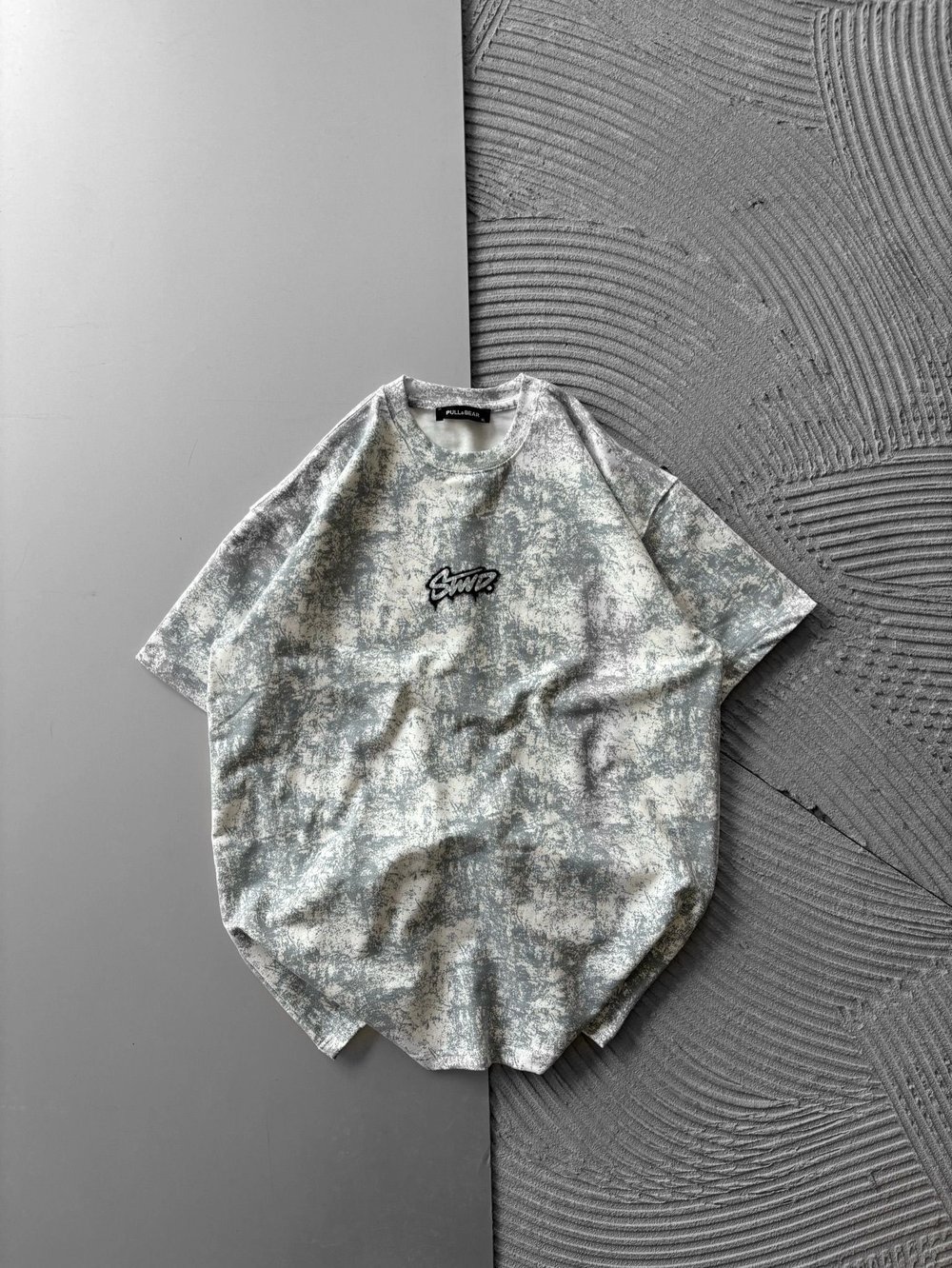 BOYA ARKA YIKAMA STW OVERSİZE TİŞÖRT BEYAZ