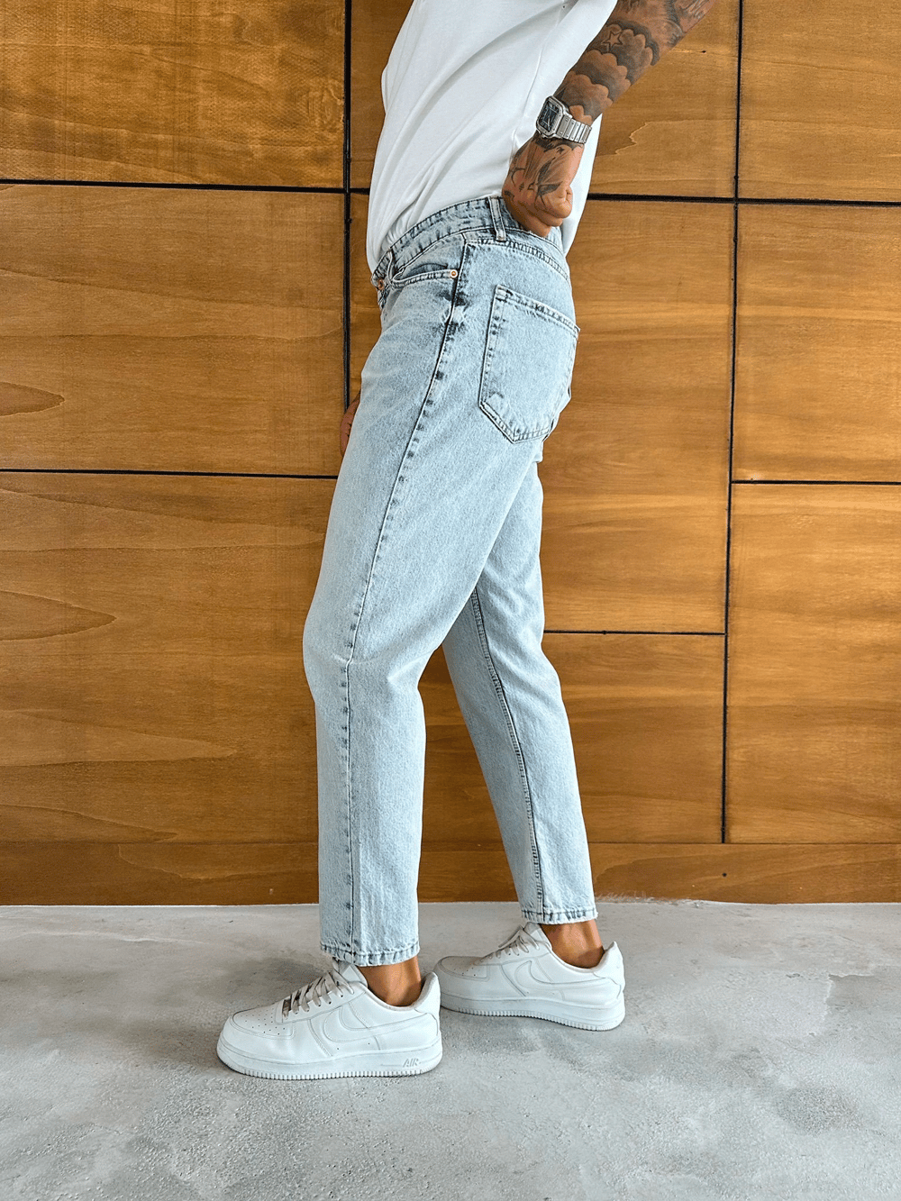 BOYFRİEND KALIP JEAN BUZ MAVİSİ