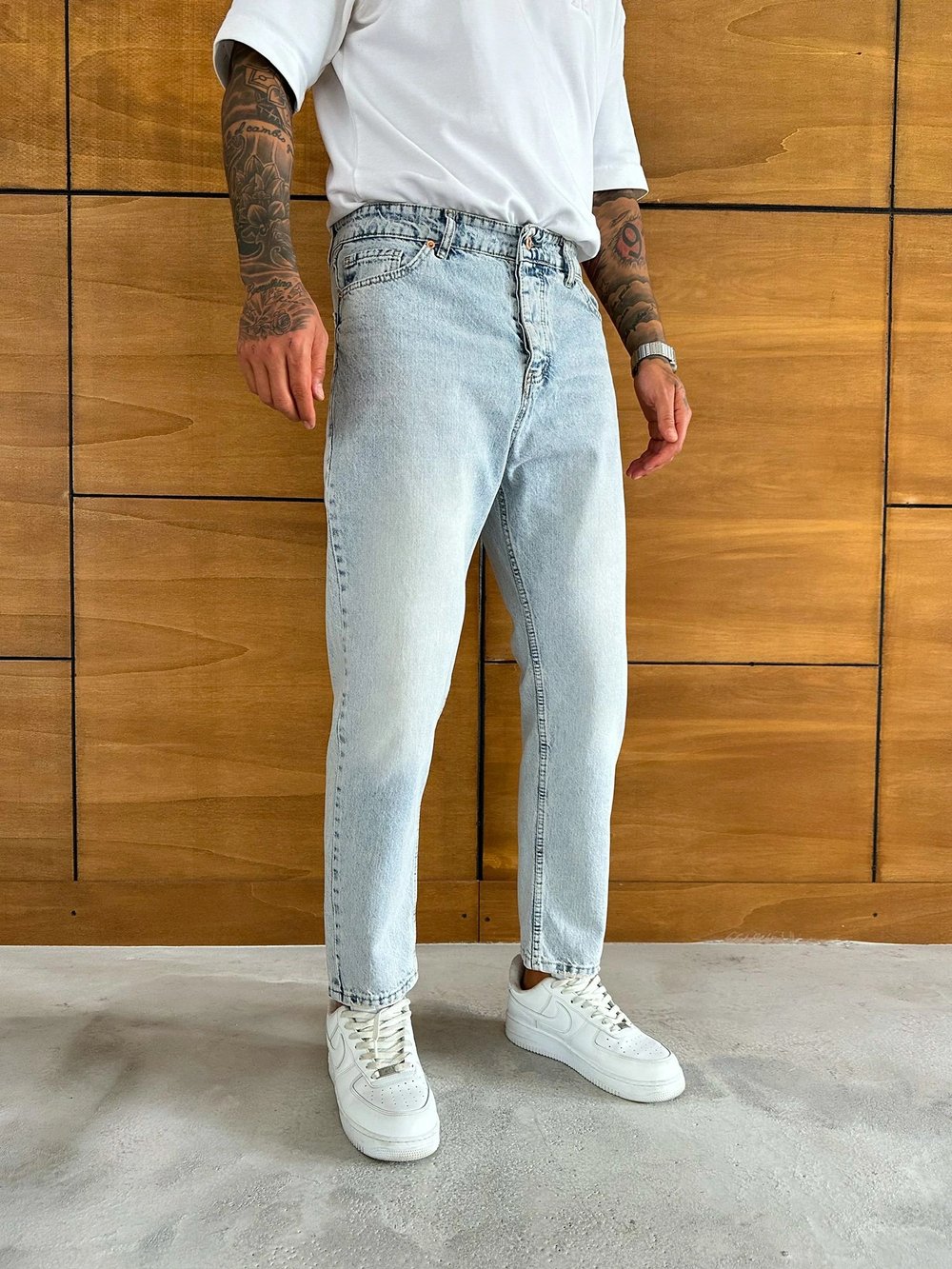 BOYFRİEND KALIP JEAN BUZ MAVİSİ