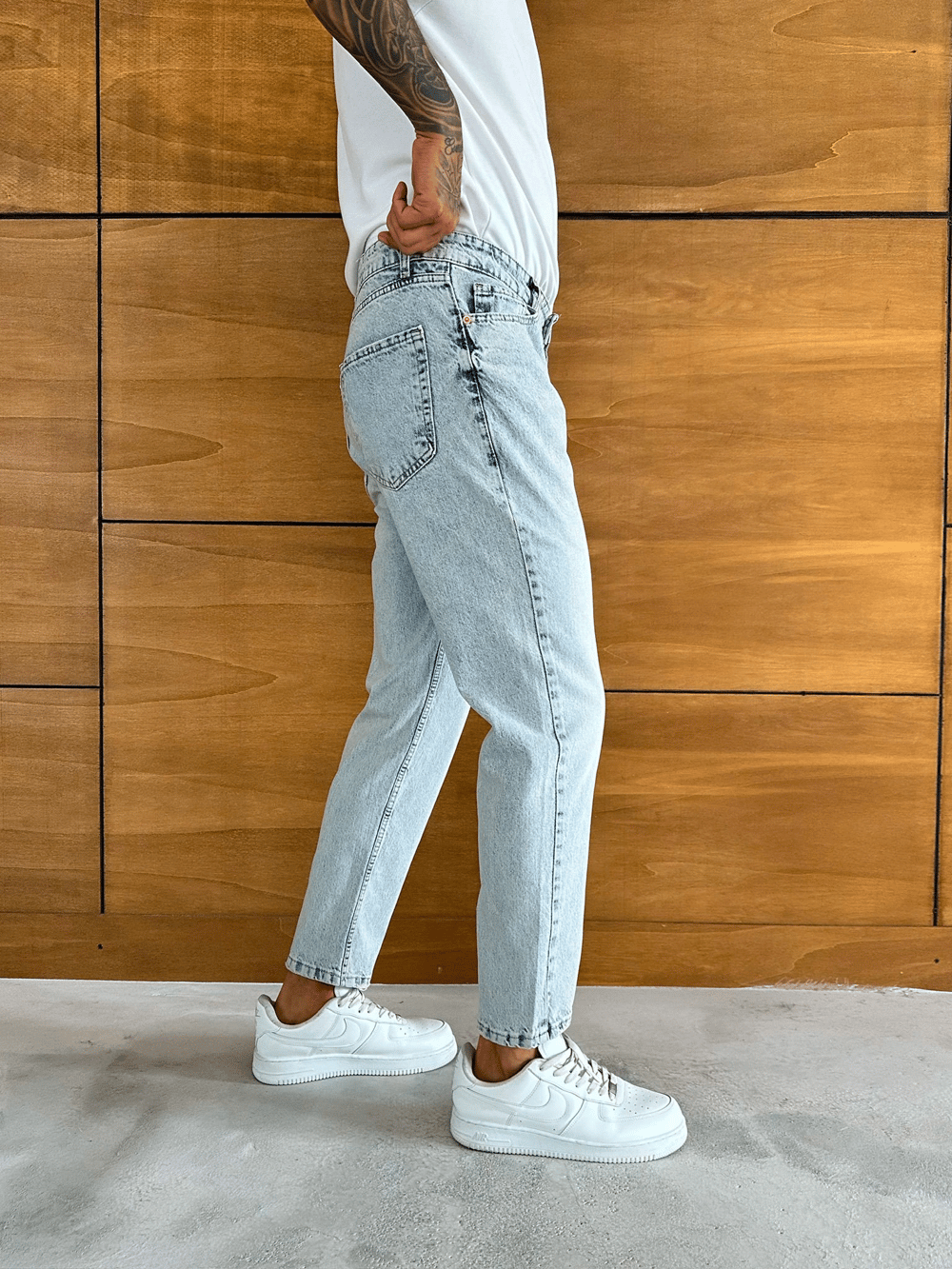 BOYFRİEND KALIP JEAN BUZ MAVİSİ