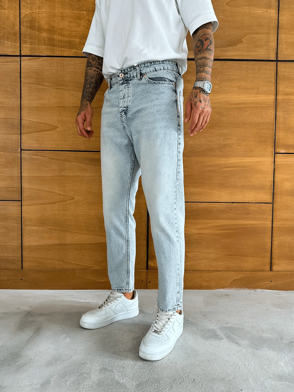 BOYFRİEND KALIP JEAN BUZ MAVİSİ