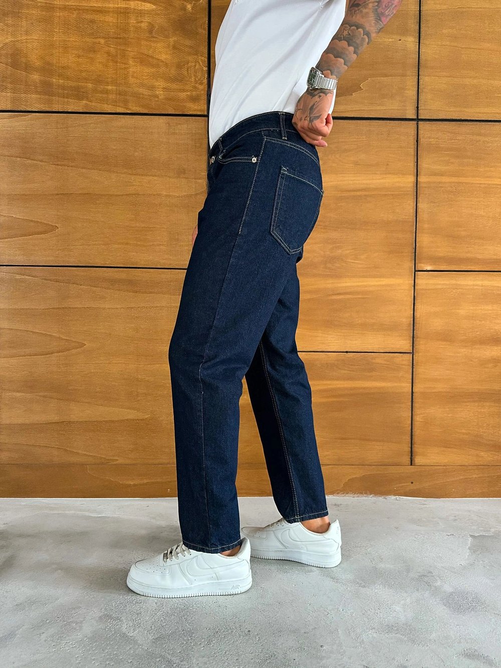 BOYFRİEND KALIP JEAN LACİVERT