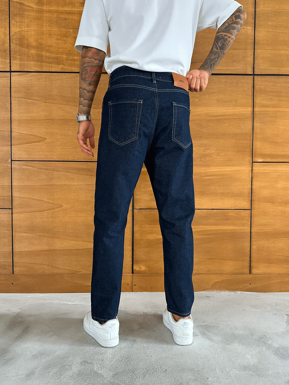 BOYFRİEND KALIP JEAN LACİVERT