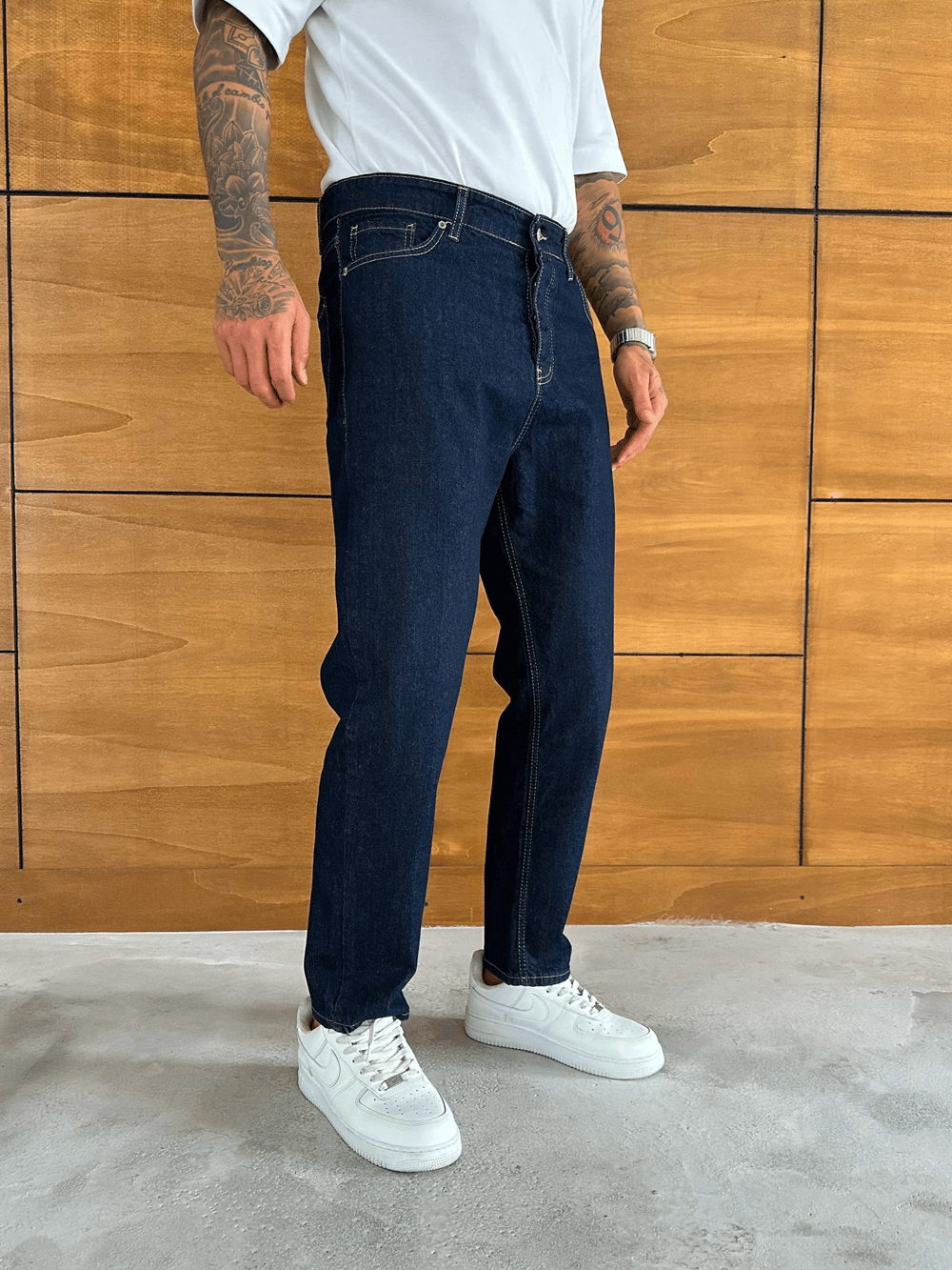 BOYFRİEND KALIP JEAN LACİVERT