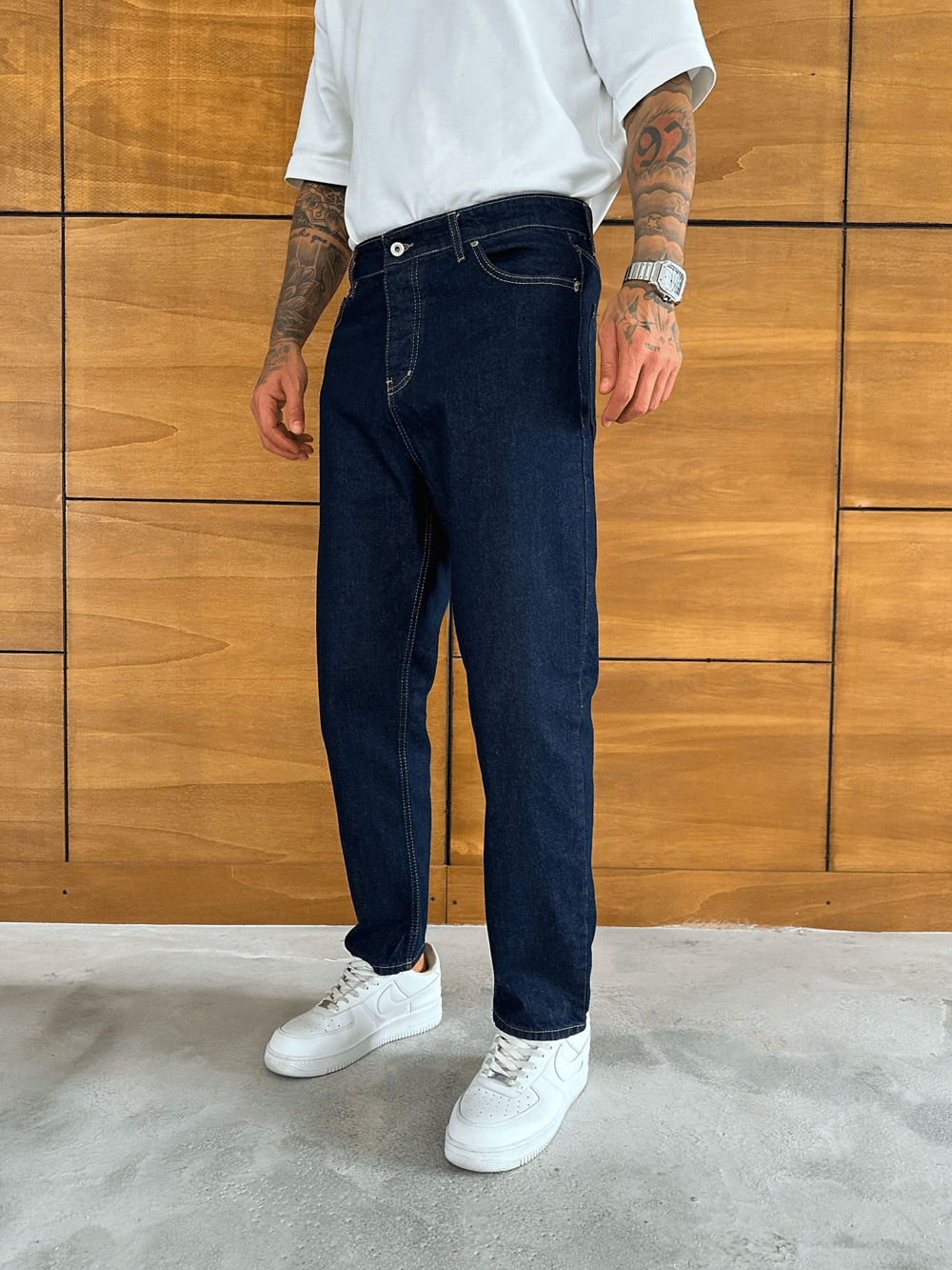 BOYFRİEND KALIP JEAN LACİVERT