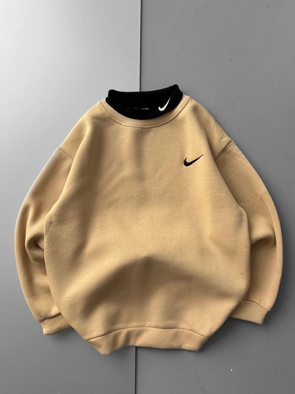 BOYUNLUK DETAY NK OVERSİZE SWEAT KREM