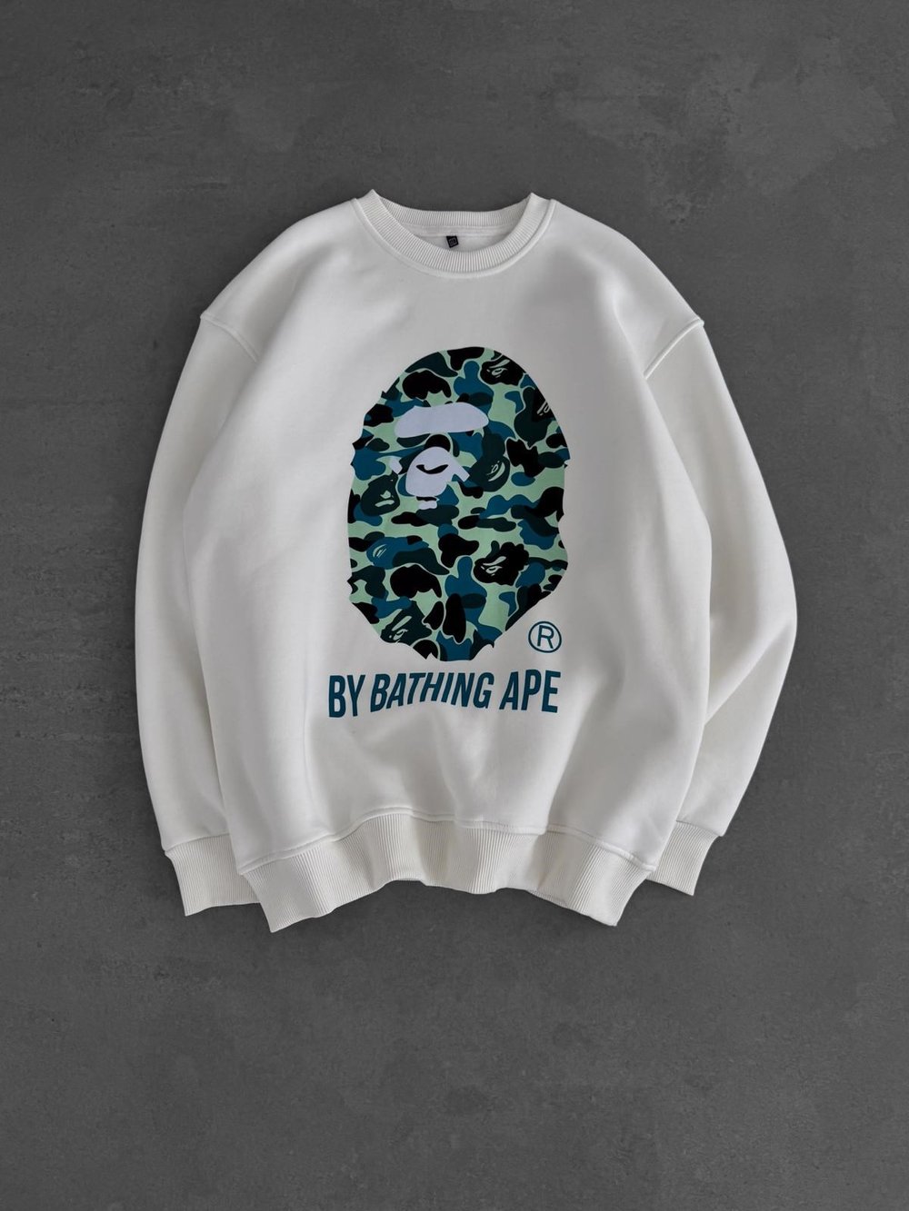 BP APE 3 İPLİK ŞARDONLU SWEAT BEYAZ