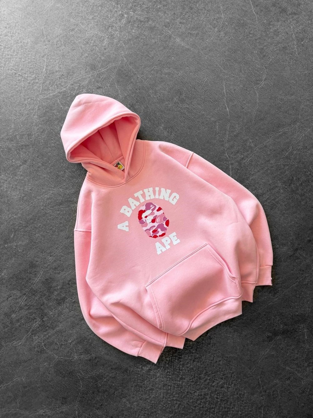 BP PEMBE BASKI 3 İPLİK PAMUKLU KUMAŞ OVERSİZE SWEAT PEMBE