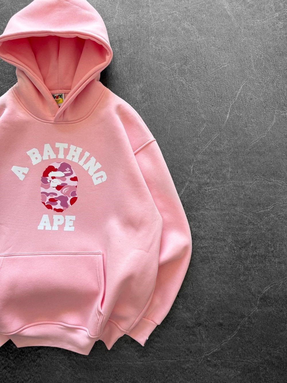 BP PEMBE BASKI 3 İPLİK PAMUKLU KUMAŞ OVERSİZE SWEAT PEMBE
