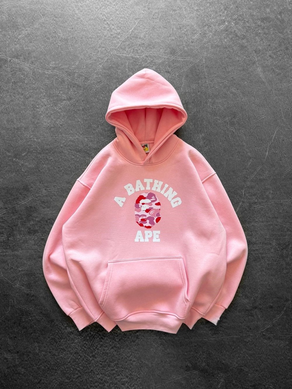 BP PEMBE BASKI 3 İPLİK PAMUKLU KUMAŞ OVERSİZE SWEAT PEMBE