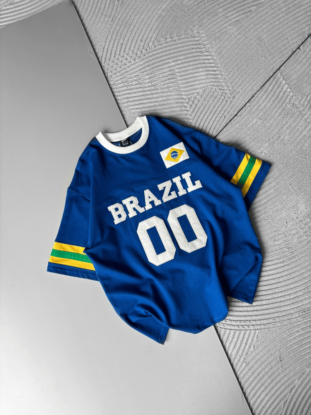 BRASİL 00 POLO YAKA OVERSİZE TSHİRT LACİ