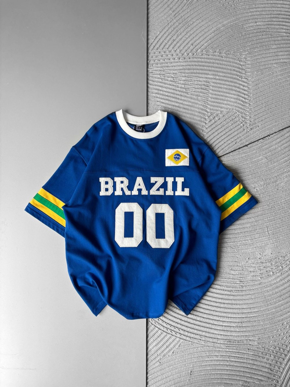 BRASİL 00 POLO YAKA OVERSİZE TSHİRT LACİ
