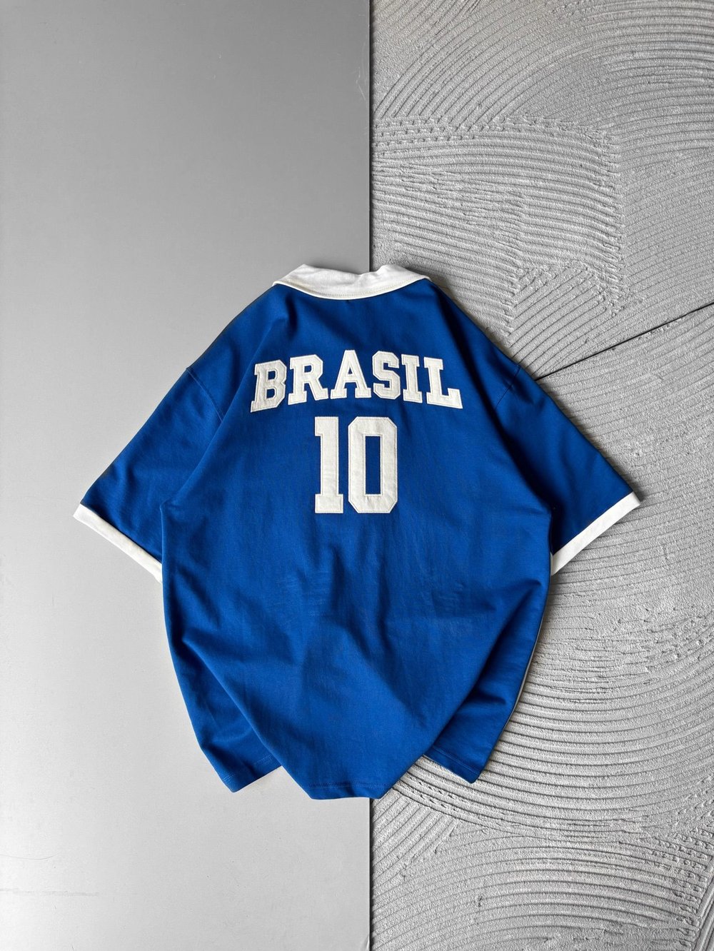BRASİL 10 POLO YAKA OVERSİZE TSHİRT LACİ