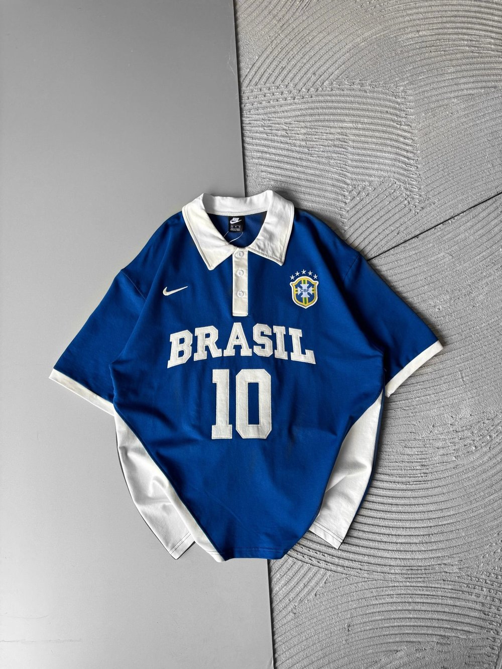 BRASİL 10 POLO YAKA OVERSİZE TSHİRT LACİ
