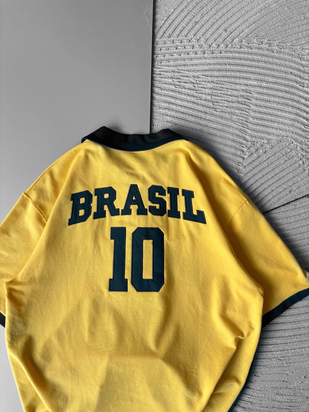 BRASİL 10 POLO YAKA OVERSİZE TSHİRT SARI