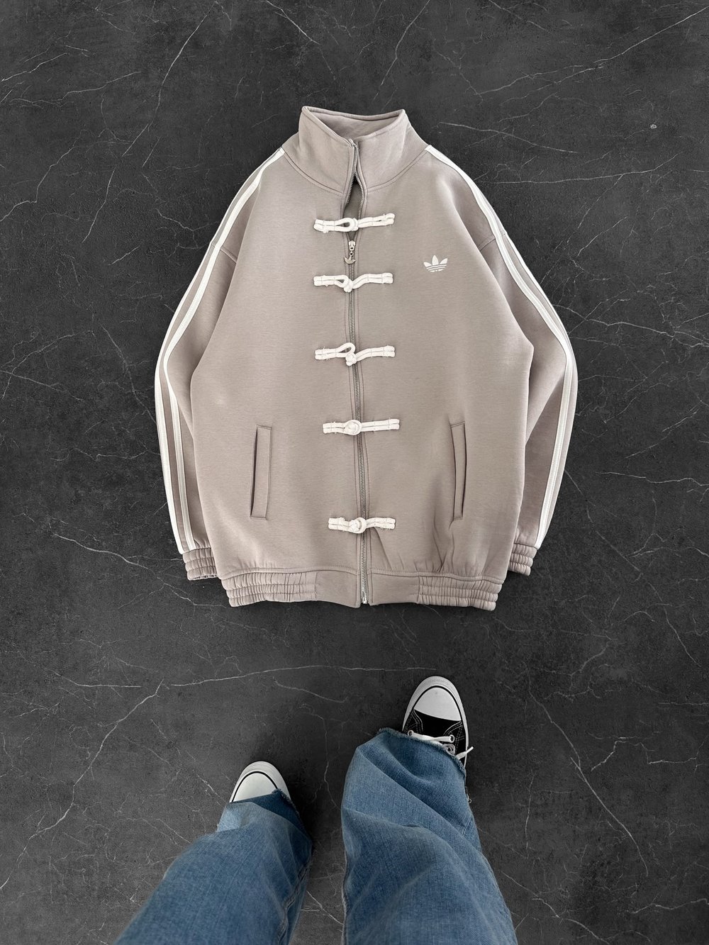 CHİN OVERSİZE 3 İPLİK PAMUKLU HIRKA KREM