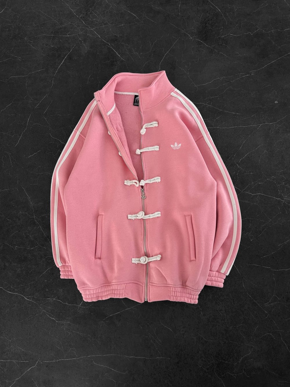 CHİN OVERSİZE 3 İPLİK PAMUKLU HIRKA PEMBE