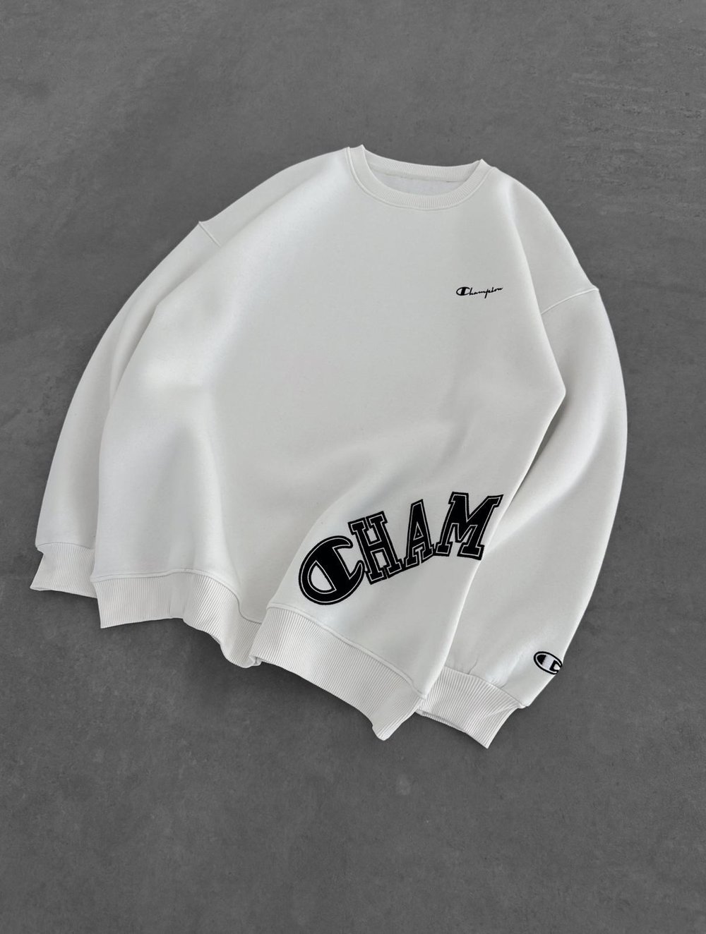 CHMP CLS 3 İPLİK ŞARDONLU SWEAT BEYAZ