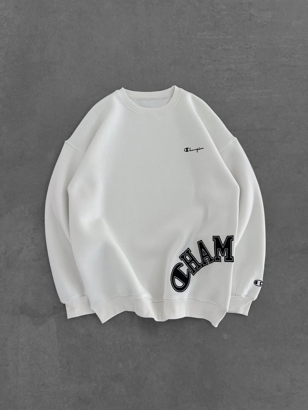 CHMP CLS 3 İPLİK ŞARDONLU SWEAT BEYAZ