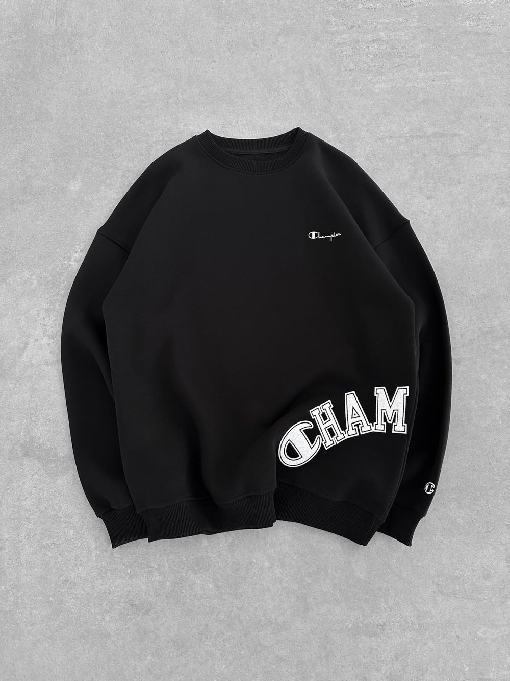 CHMP CLS 3 İPLİK ŞARDONLU SWEAT SİYAH