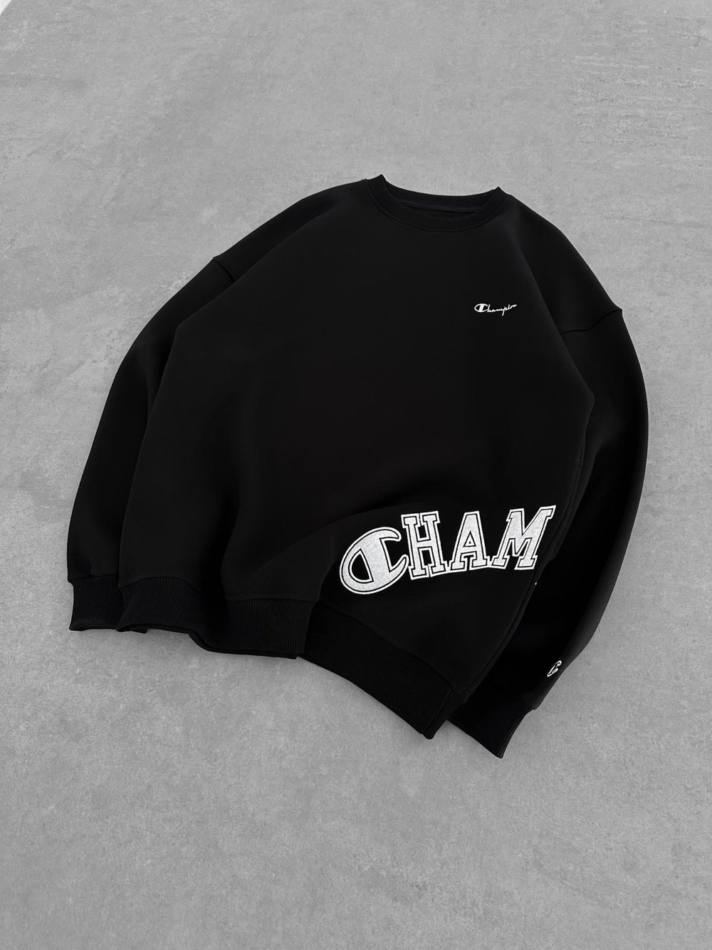 CHMP CLS 3 İPLİK ŞARDONLU SWEAT SİYAH