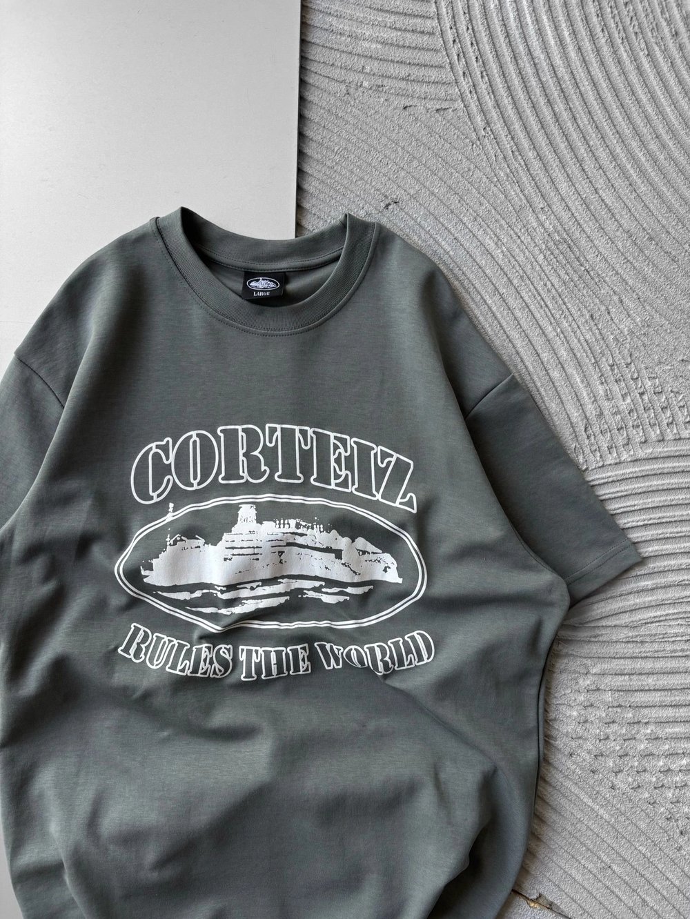 CORT ÖN BASKI OVERSİZE TİŞÖRT GRİ