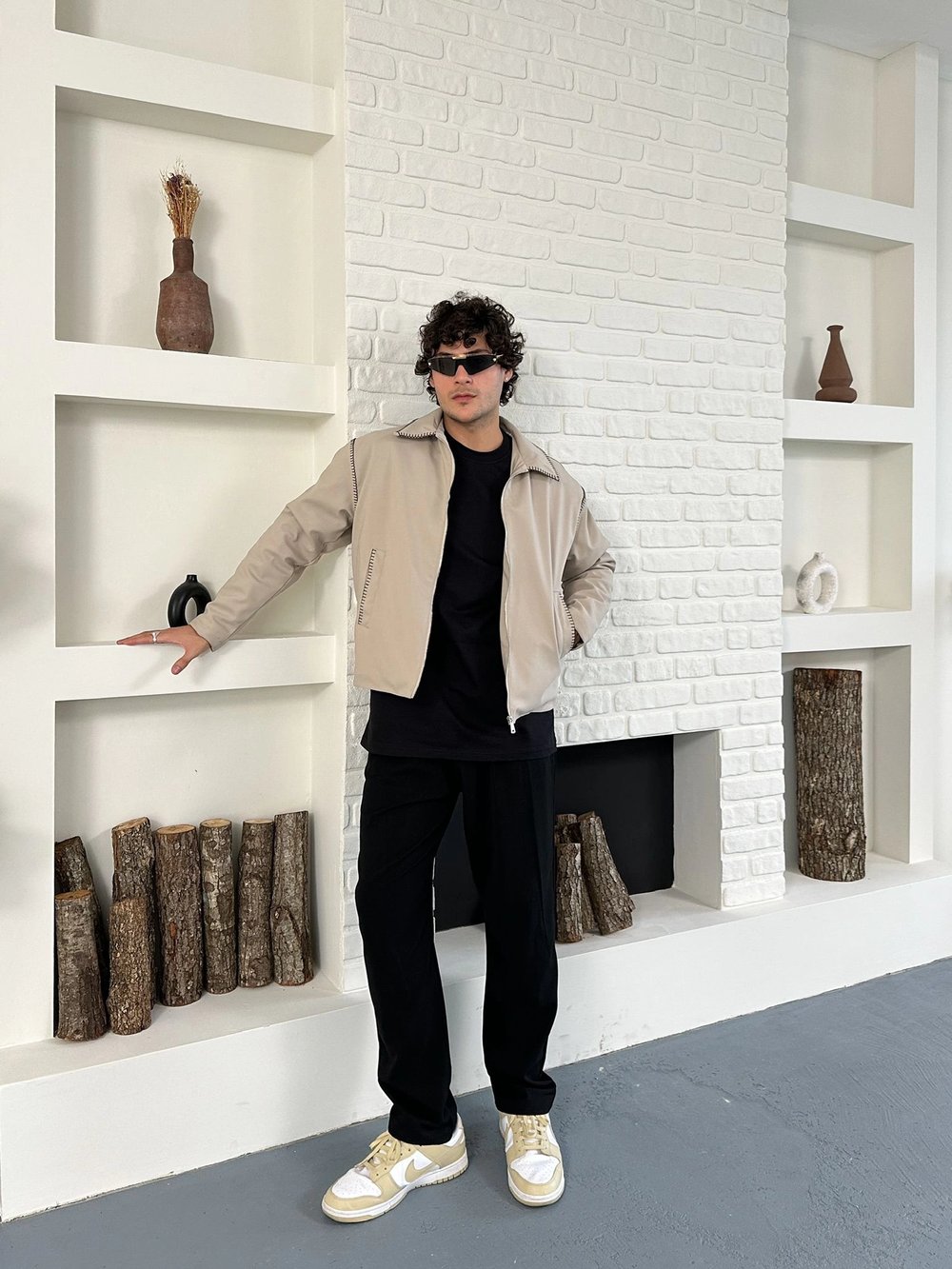 DIŞ DİKİŞ DETAY GABARDİN CROP CEKET KREM