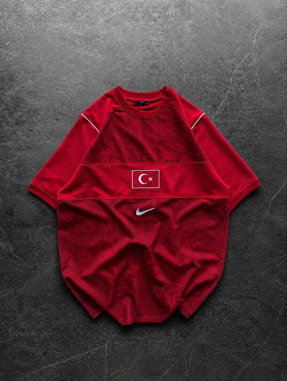 DK HAS LİFE TURKEY POLO YAKA OVERSİZE TİŞÖRT KIRMIZI