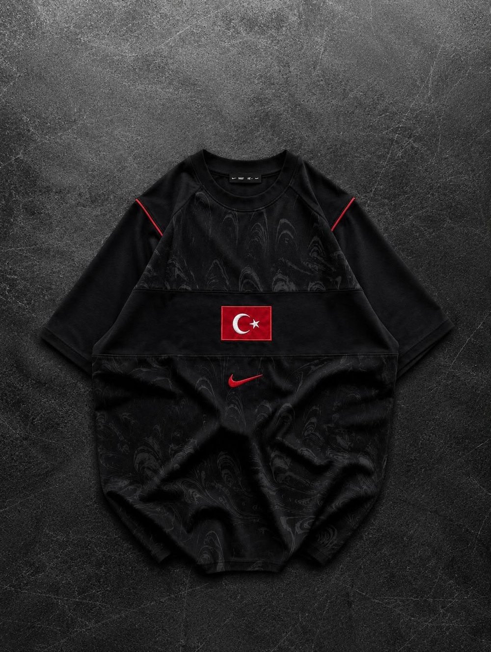 DK HAS LİFE TURKEY POLO YAKA OVERSİZE TİŞÖRT SİYAH