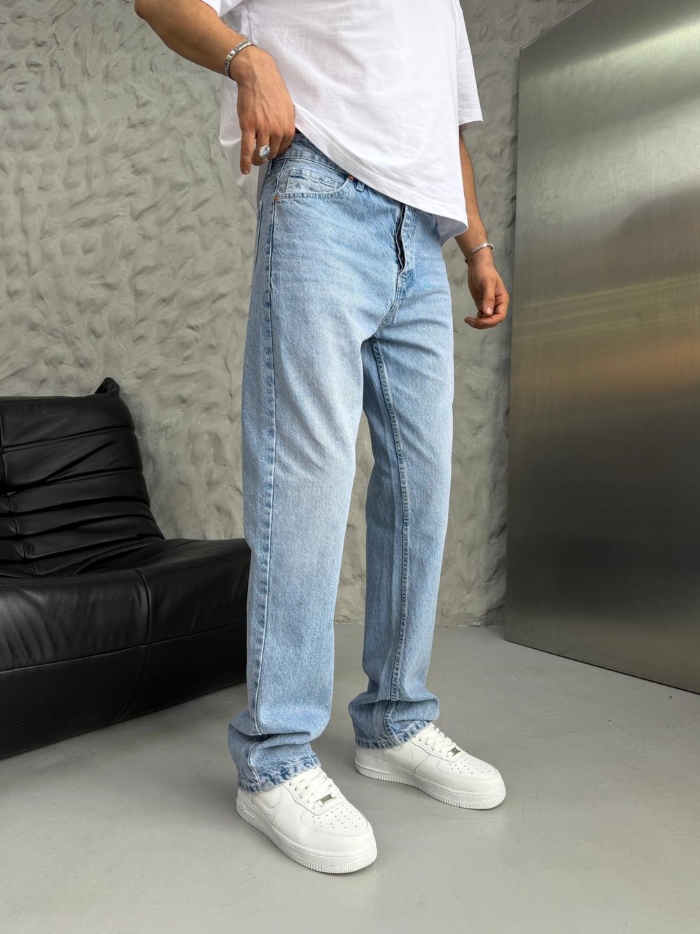DÜZ BAGGY KOT PANTOLON AÇIKMAVİ