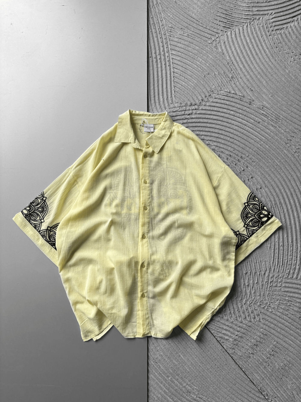 FUL İŞELEME FREEDOM OVERSIZE GÖMLEK SARI