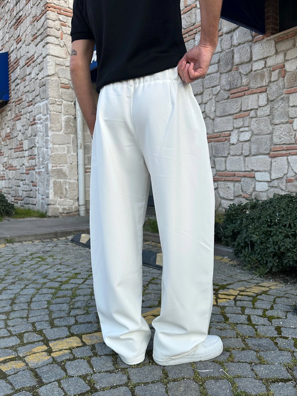 FULL BAGGY BALON KLASİK DS PANTOLON BEYAZ