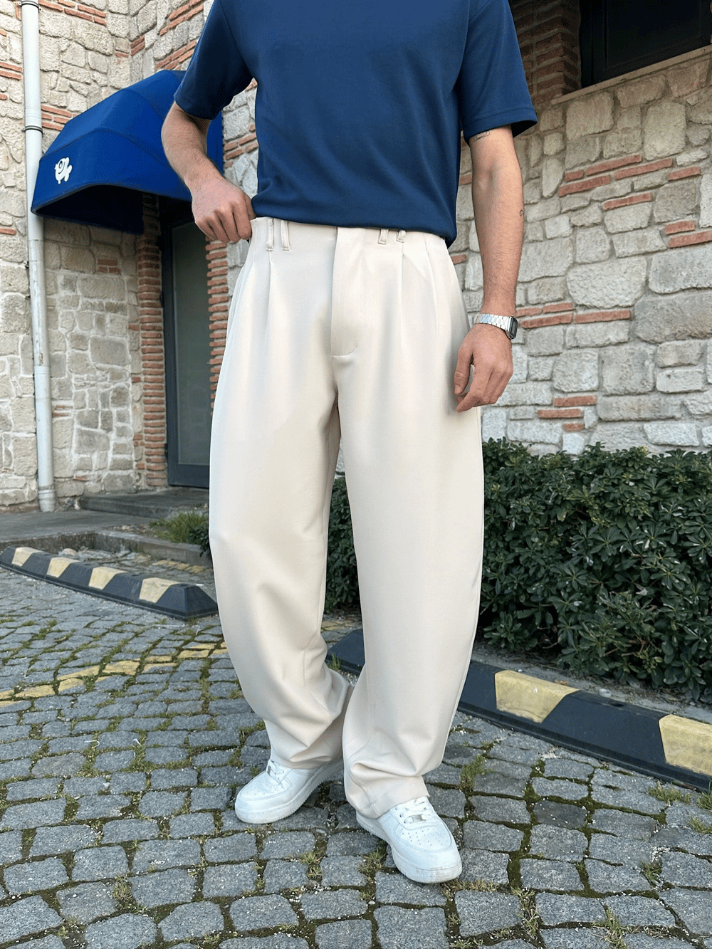 FULL BAGGY BALON KLASİK DS PANTOLON KIRIK BEYAZ