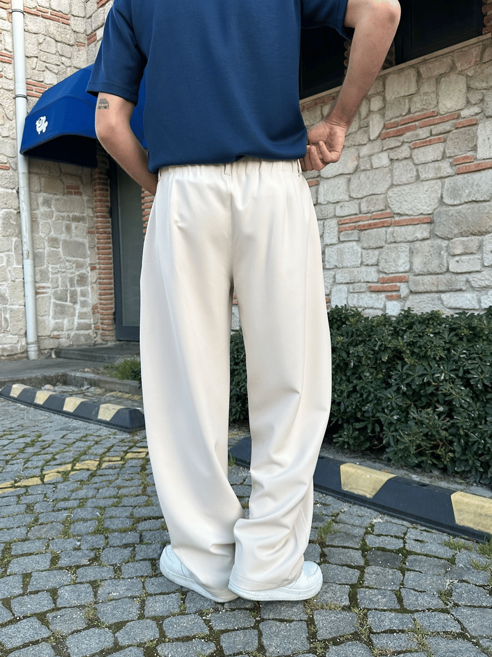 FULL BAGGY BALON KLASİK DS PANTOLON KIRIK BEYAZ