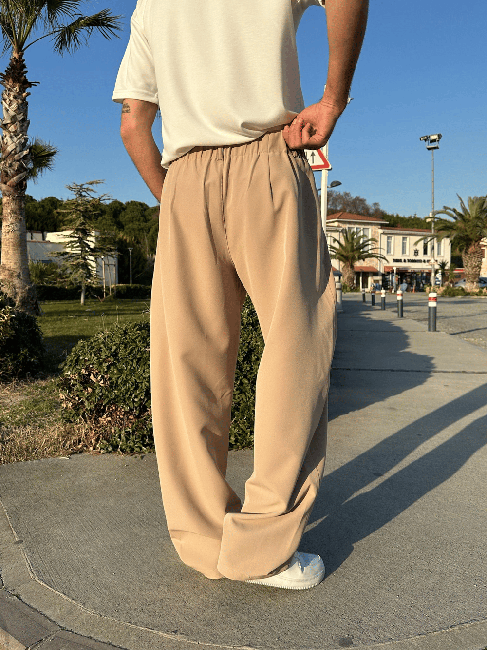 FULL BAGGY BALON KLASİK DS PANTOLON KREM