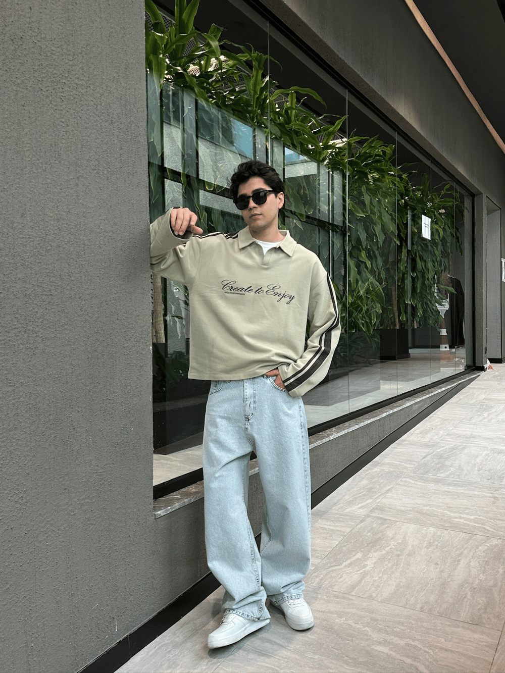 FULL BAGGY DS KOT PANTOLON BUZ MAVİSİ