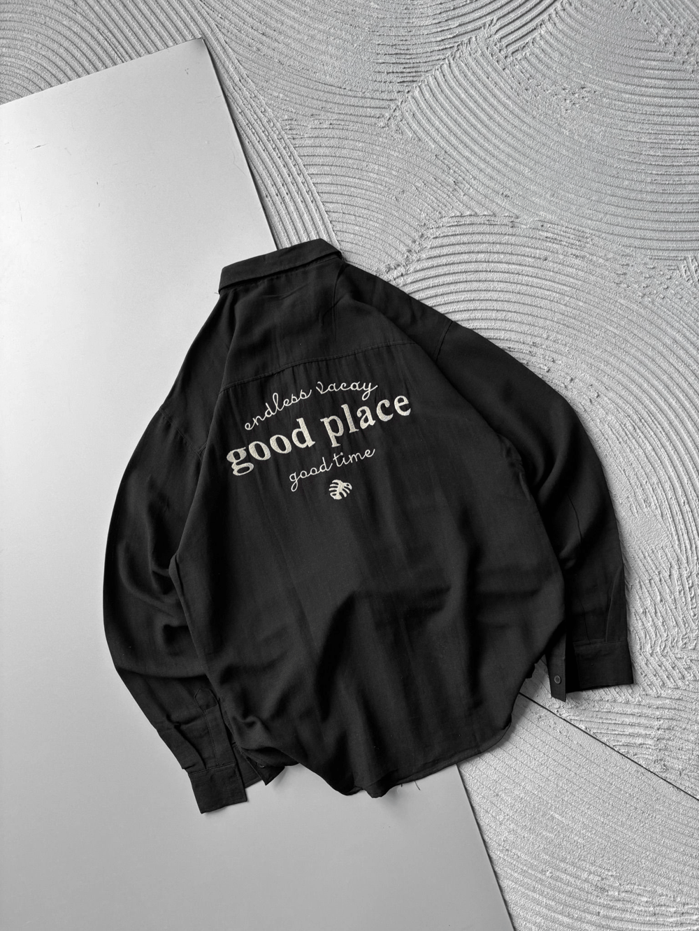 GOOD PLACE OVERSIZE GÖMLEK SİYAH