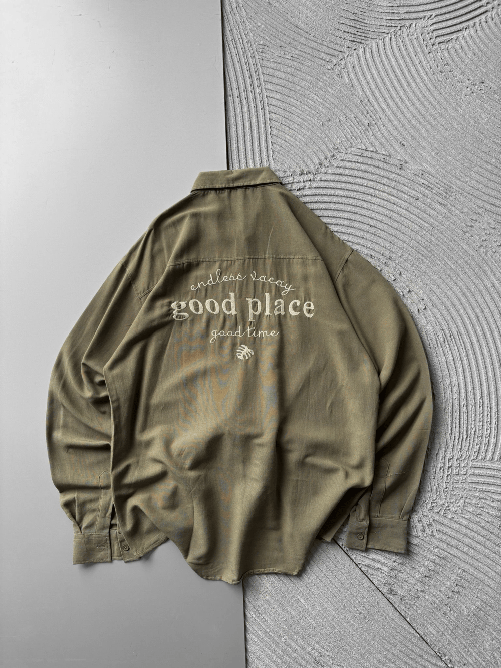 GOOD PLACE OVERSIZE GÖMLEK YEŞİL