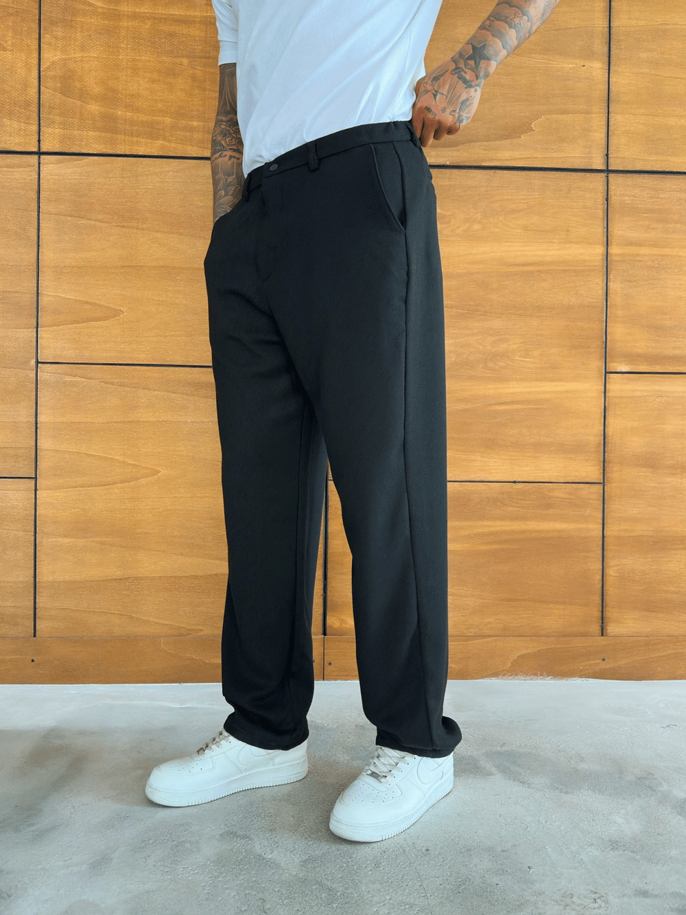 KALIN KUMAŞ BAGGY EFSANE PANTOLON SİYAH