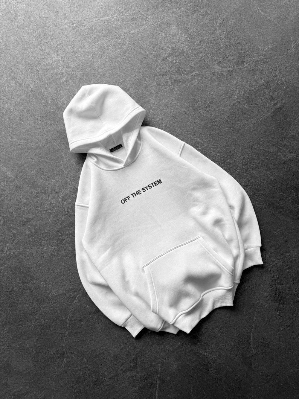 KAPLAN 3 İPLİK ŞARDONLU KAPUŞONLU SWEAT BEYAZ