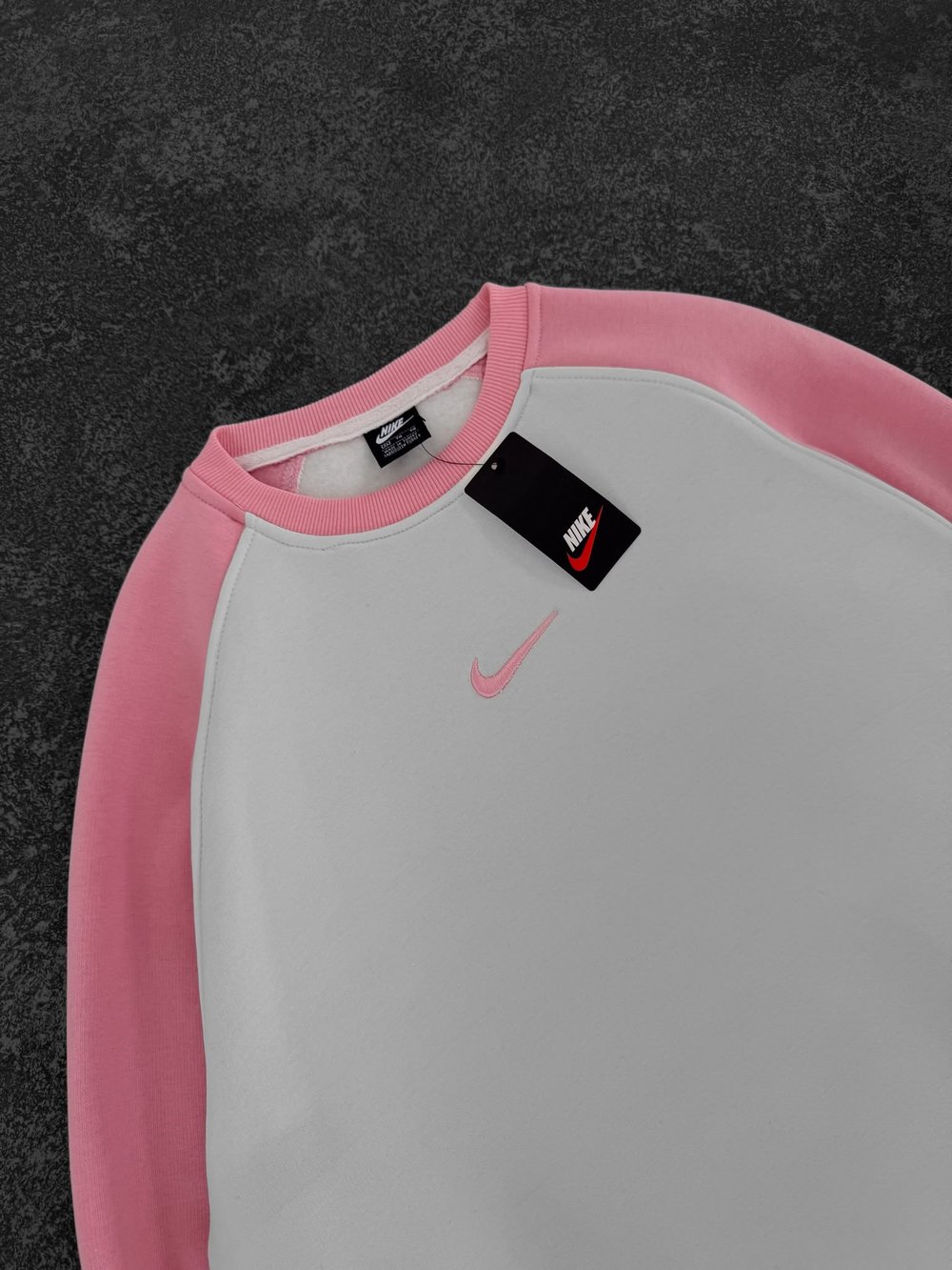 NK KOL PARCALI 3 İPLİK PAMUKLU SWEAT PEMBE
